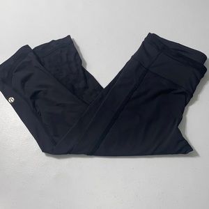 Lululemon Women’s Run For Days Cropped Black Camo Mesh Yoga Gym Leggings Size 6